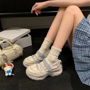 메리 제인 스타일 두꺼운 굽 여름 새 여성 신발 편안한 스포츠 샌들 캐주얼 올 매치 슬립 온 로퍼