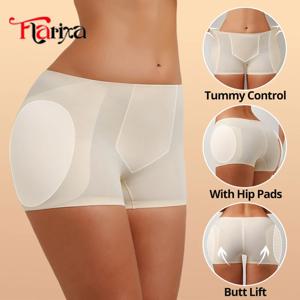 Flarixa 엉덩이 패드 Shapewear 팬티 아이스 패브릭 하단 복부 컨트롤 복서 반바지 여성 엉덩이 강화제 패딩 속옷 통기성