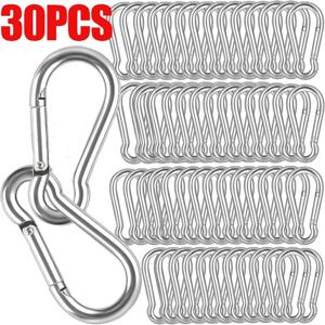 20/1PC 합금 스프링 스냅 카라비너 M4 M5 M6 M8 M10 퀵 링크 락 링 버클 야외 캠핑 스프링 스냅 키체인 훅