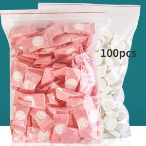 20/50/80/100PCS 미니 압축 타월 일회용 캡슐 타월 매직 페이스 케어 타블렛 야외 여행용 천 물티슈 종이 티슈