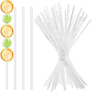 100Pcs 아크릴 케이크 팝 스틱 10/15/20cm 롤리팝 스틱 캔디 디저트 초콜릿 Bakeware 컵케익 토퍼 스틱 주방 용품