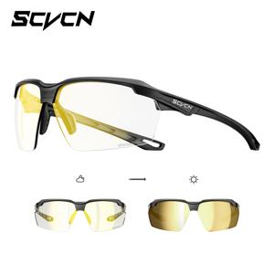 SCVCN Photochromic 사이클링 안경 야외 러닝 선글라스 남자 충격 방지 전술 고글 야외 Airsoft 슈팅 안경