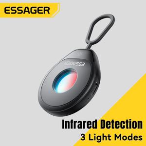 Essager 미니 숨겨진 카메라 탐지기 휴대용 안티 스파이 적외선 렌즈 파인더 Anti-Peeping Gadget ForTravel 호텔 욕실 보안
