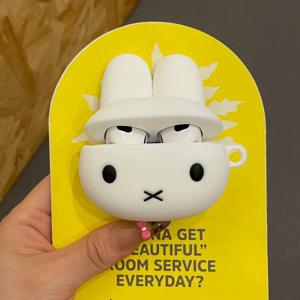 Miffy Rabbit 보호 Airpods4 귀여운 케이스 Apple 1/2 세대 무선 블루투스 이어 케이스 Pro3 세대 실리콘 소프트 선물