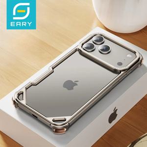 iPhone 17 Pro Max Air용 Eary 프레임리스 케이스 Magsafe 금속 충격 방지 보호용 전화 커버 알루미늄 합금 안티 드롭 쉘