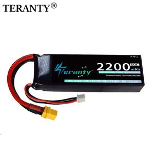 1/2개 TERANTY 2S 2200mAh 리포 배터리 7.4V 50C 소프트케이스(T XT60 플러그 포함) RC 자동차 헬리콥터 FPV 드론 비행기 모델 부품용
