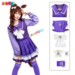ANIMECC 재고 있음 Uma Musume Special Week 메지로 맥퀸 골드 선박 오구리 모자 코스프레 의상 Pretty Derby 코스프레 교복
