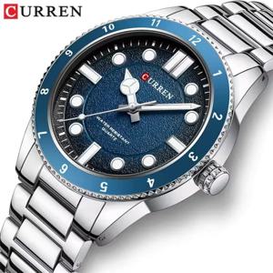 CURREN 8450 밀리터리 스포츠 시계 남성용 야간 조명 방수 스틸 스트립 쿼츠 남성용 비즈니스 레저 시계 Relogios Masculino