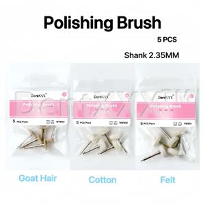5개/팩 섬유 연마 휠 RA 2.35mm 샹크, 고밀도 펠트, 면 및 양모 층 산업용 연마 헤드