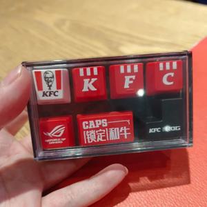 Kfc 키캡 기계식 키보드 Rog 협업 DIY 모델 애니메이션 만화 주변 장난감 세트 컬렉션 장식품 팬 선물