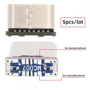 ABZZ-Type-C 암 커넥터 타입 C 암 잭 5핀 SMD SMT 타입-C 소켓 충전 포트