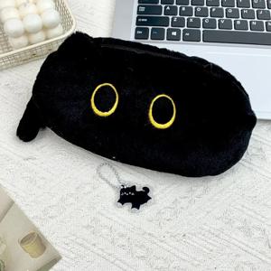 휴대용 펜 가방 검은 고양이 대용량 필통 문구 가방 학생