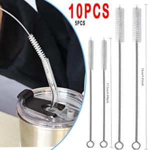 17.5cm/24cm 빨대 청소 브러시 키트 304 스테인리스 스틸 유리 빨대 물병 컵 튜브용 소형 긴 브러시