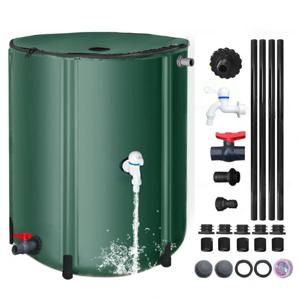 대용량 빗물 회수 저장 탱크 접이식 필터 불순물 제거 빗물통 물 수집기 100-500L 빗물통