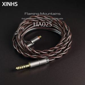 XINHS HA025 하이파이 이어폰 업그레이드 케이블 MMCX 0.78mm 2PIN IE900 4.4mm 밸런스드 SA6 MK2 TANGZU FUDU VERSE 2에 적합 mmcx cable kbear 케이블 iem 케이블 n5005 2pin 이어폰 케이블 0 78 2pin 케이블 3.5mm 듀얼 헤드폰 케이블 헤드폰 케이블 4 4mm 헤드폰케이블	mmcx 케이블	n5005 케이블