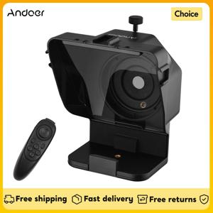 Andoer 휴대용 스마트폰 텔레프롬프터 프롬프터, 전화 거치대 리모컨 포함, 비디오 녹화 라이브 스트리밍 인터뷰용