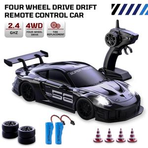 4WD RC 자동차 원격 조종 자동차 2.4G 라디오 고속 드리프트 레이싱 고속 트럭 RTR 차량 장난감 어린이 선물