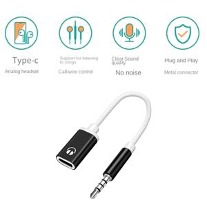 새로운 이어폰 어댑터 USB C to Aux 오디오 동글 케이블 헤드폰 Aux 케이블 컨버터 타입-C 컨버터 이어폰 오디오 어댑터 케이블