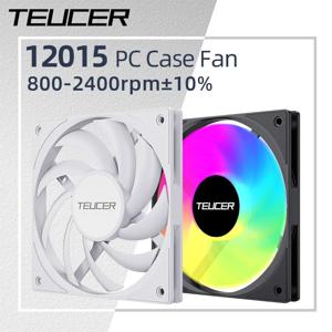Teucer 120mm PC 케이스 팬 FDB 베어링 PWM 800-2400rpm 두께 15mm 저소음 섀시 냉각 팬 UT-12015 초박형 CPU 팬