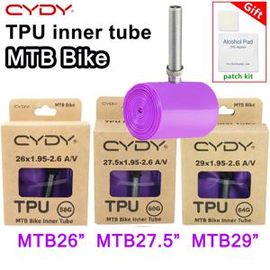 CYDY TPU MTB 자전거 이너 튜브 카메라 29 26 27.5 29x1.95-2.6 인치 산악 자전거 타이어 슈레더 밸브 AV Pneu 29er 사이클링 튜브