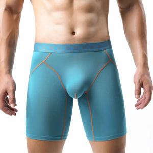 남성용 대나무 섬유 속옷 남성 팬티 통기성 U형 볼록 포켓 롱 언더팬츠 플러스 사이즈 복서 팬츠 M-XXL
