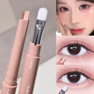 2 in 1 바이컬러 누드 핑크 언더아이 매트 하이라이팅 섀도우 펜슬 아이섀도우 브라이트닝 메이크업 펜슬