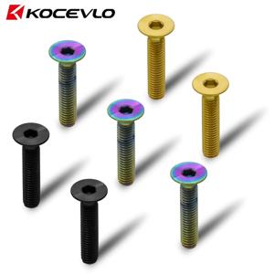 KOCEVLO 자전거 헤드셋 볼트 티타늄 M6 * 30mm CNC 카운터 싱크 헤드 MTB BMX 자전거 스템 탑 캡 Ti 고정 나사