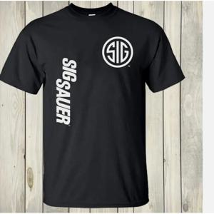Sig 영감을 받은 전술 총기 로고 티셔츠 밀리터리 스타일 S 5Xl