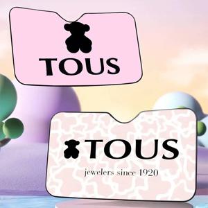 클래식 브랜드 T-Tous 로고 사진 자동차 앞유리 햇빛 가리개 자동차 선바이저 보호대 알루미늄 호일 51.2 X 27.5 인치