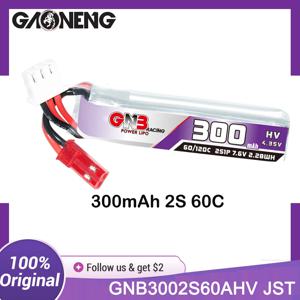가오넹 GNB 300mAh 2S HV 7.6V 60C 리포 배터리 JST 플러그 브러시리스 FPV 드론, Emax Tinyhawk II, GEPRC TinyGo, RC 보트 BetaFPV용