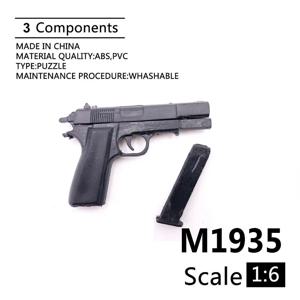 1/6 M1935 총 4D 조립 모델 12인치 액션 피규어용 플라스틱 블랙 솔저 액세서리 장난감