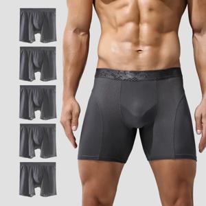 5PCS 확장형 운동용 팬티 남성용 모달 반바지 내구성 있는 러닝 플러스 사이즈 통기성 트레이닝 팬티