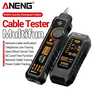 네트워크 케이블 테스터 ANENG 네트워킹 분석기 M469A RJ45 RJ11 전화선 네트워크 와이어 탐지기 추적기 측정 케이블 도구