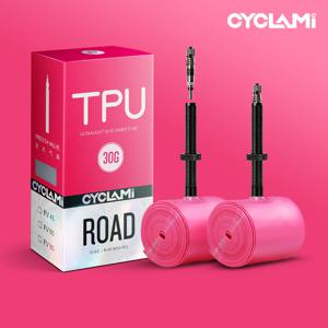 CYCLAMI 자전거 이너 튜브 알로이 메탈 밸브 스템 프랑스 FV 프레스타 내구성 TPU 로드 바이크 타이어용 700C 700 x 18 23 25 28 30 32 C
