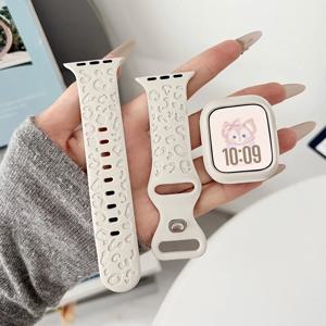 애플 워치 11-10 46mm 42/40mm 44/41/45mm 범퍼 보호 TPU 소프트 실리콘 커버 iwatch 시리즈 9 8 7 6 5 4 SE 3용 케이스+스트랩