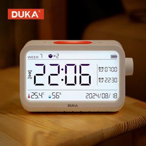 DUKA MT2 온습도계 알람 시계 다기능 온도 및 습도 측정기 센서 가정용 기상 관측소