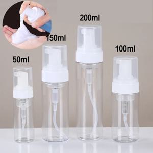 100/150/200ml 플라스틱 폼 펌프 병 빈 화장품 디스펜서 얼굴 속눈썹 클리너 비누 폼 디스펜서 병
