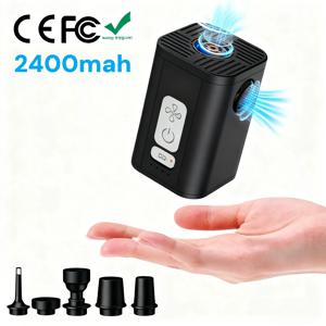 전기 에어 펌프, 2400mAh 빠른 공기 주입 및 배출, 에어 매트리스용, 진공 펌프, 캠핑 및 야외용 휴대용