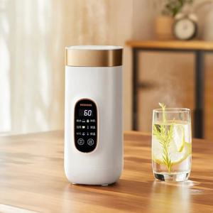 550ml 휴대용 전기 주전자 여행용 가열 컵 다기능 끓인 물 포트 스마트 티포트 온도 조절 주전자