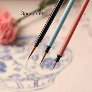 3pcs 컬러 울트라 파인 라인 드로잉 펜, 페인팅 펜, 수채화 펜, 브러쉬, 아트 펜, 전문 미술 조직 펜
