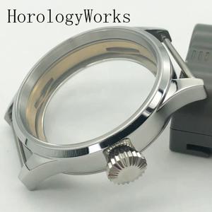 43mm 스테인레스 스틸 케이스 사파이어 글래스 ETA6497/6498 ST3600/3620 무브먼트 블랙 실버 시계 부품