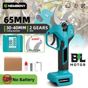 NEWBENY 65MM 무선 전기 가지치기 가위 2단 기어 휴대용 가위 나무 가지 절단 전동 공구 마키타 배터리 핀용