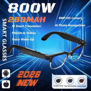 W630 800W HD 스마트 안경 (남녀공용) AI 지능형 번역 WiFi 전송 사진 및 비디오 녹화 안경