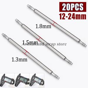 12 14 16 18mm 19 20mm 21mm 22mm 24mm 26mm 20개입 시계줄 스프링바 링크핀 1.3mm 1.5mm 1.8mm 스테인리스 시계 스프링바