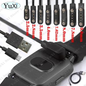 스마트워치용 2핀 4핀 마그네틱 USB 타입-C 도크 충전 케이블 어댑터 성인 및 어린이용 스마트워치 전원 충전선