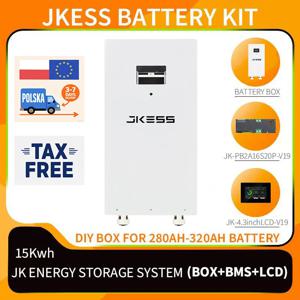 JKESS DIY 배터리 박스 (JK PB2A16S20P BMS 및 4.3인치 LCD 포함) LifePO4 48V 51.2V 280AH-320AH 배터리 에너지 저장용 (배터리 미포함)