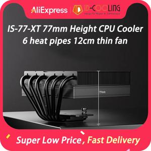 ID-COOLING IS-77-XT 77mm 높이 6 히트파이프 CPU 쿨러 120mm 팬 47.5CFM 3000RPM 인텔 LGA1851/1700/1200/115X AMD AM5/AM4용