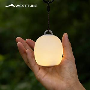 WESTTUNE 충전식 LED 캠핑 랜턴 경량 등산 하이킹 야외 아늑한 분위기를 위한 조절 가능한 실리콘 램프