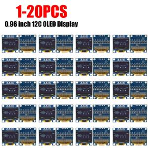 1-10PCS 0.96 인치 OLED 디스플레이 모듈 I2C IIC SPI 직렬 128X64 SSD1306 LCD 3.3-5V 4핀 흰색/파란색/노란색 블루 아두이노 XCW용