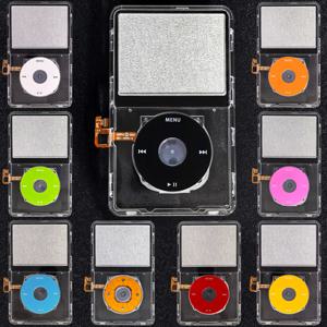 클릭휠 플렉스 버튼 키트가 포함된 클리어 페이스플레이트 투명 전면 하우징 케이스(iPod Classic 6세대 7세대 80GB 120GB 160GB용)